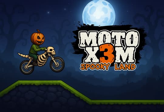 Moto X3M 6 Spooky Land