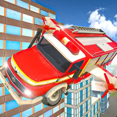 Flying Fire Truck Driving Sim